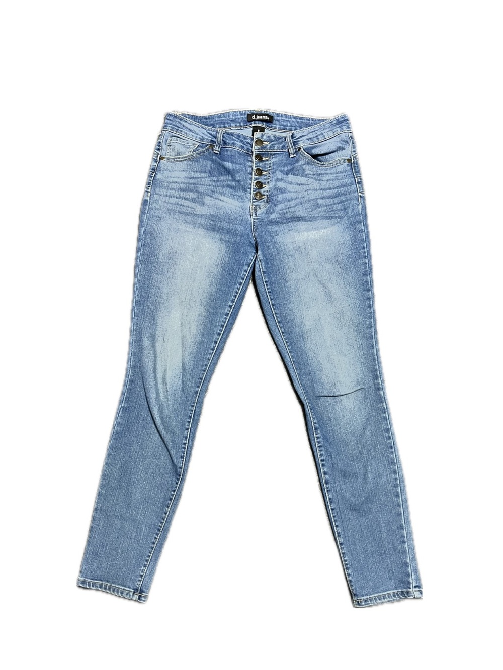 D.jeans button-fly skinny jeans